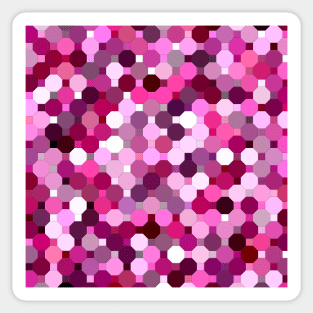 Abstract Pink and Purple Octagons Sticker